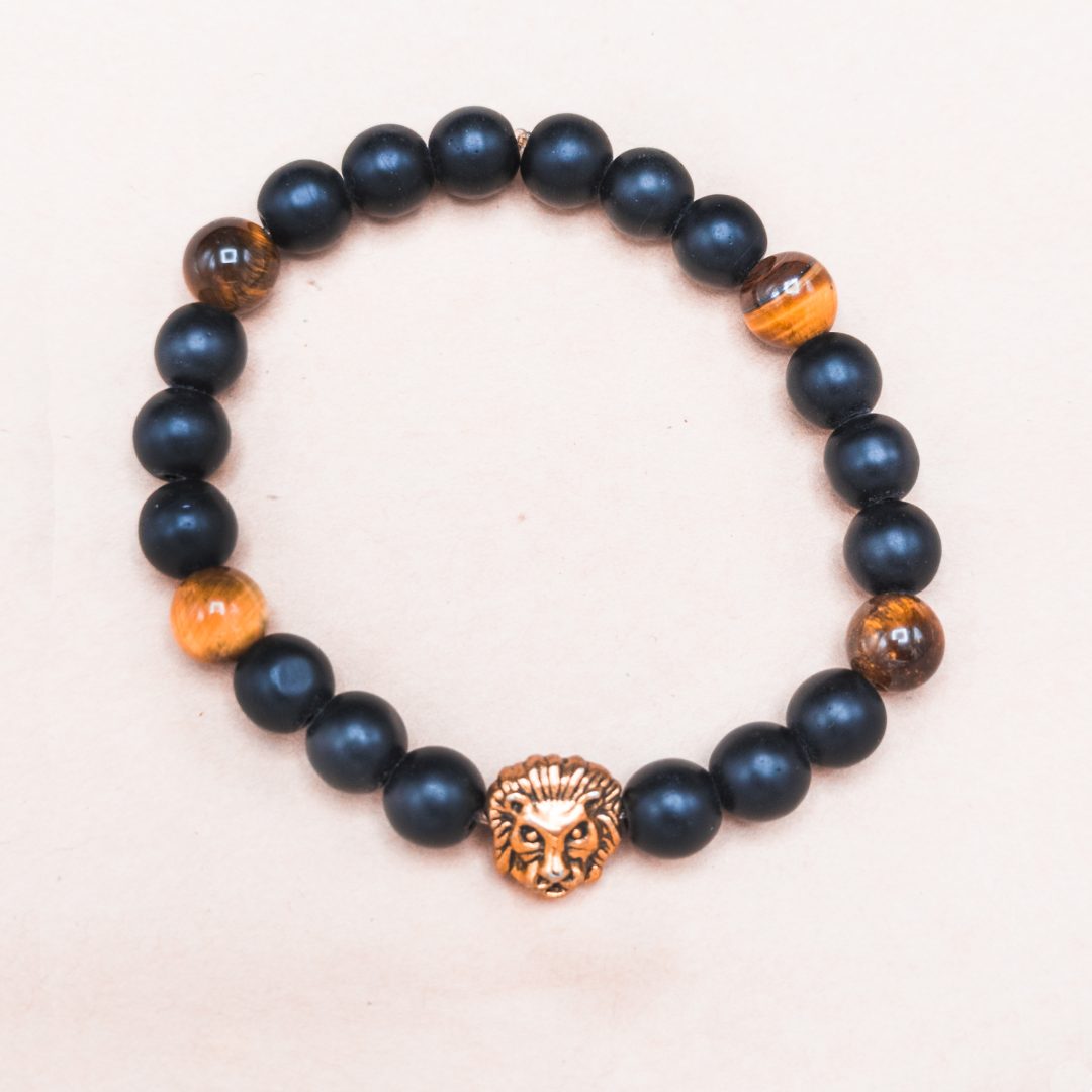 Bracelet onyx et œil de tigre