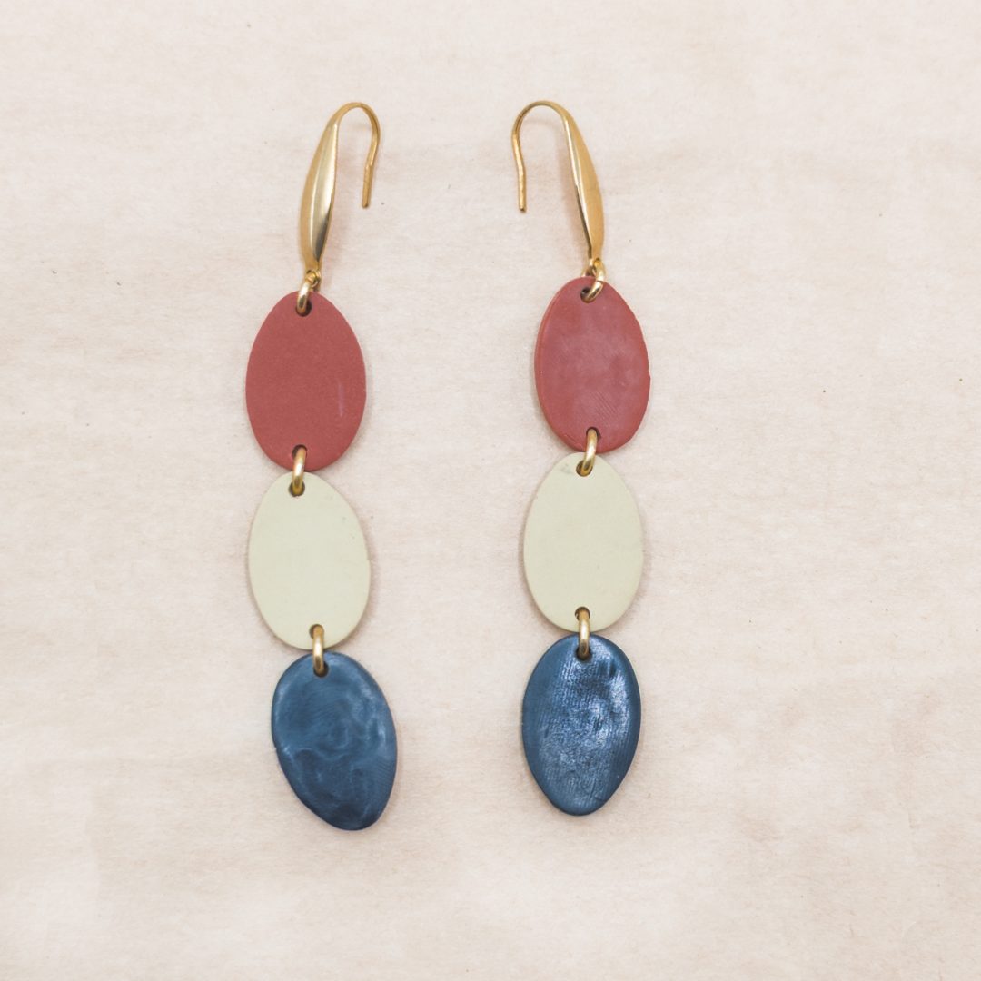 Boucles d'oreilles en pâte polymère – Image 2