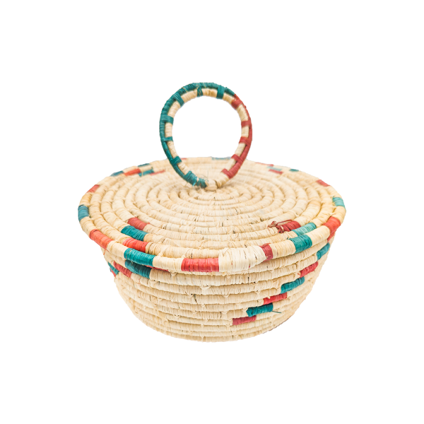 Boite de rangement en raphia