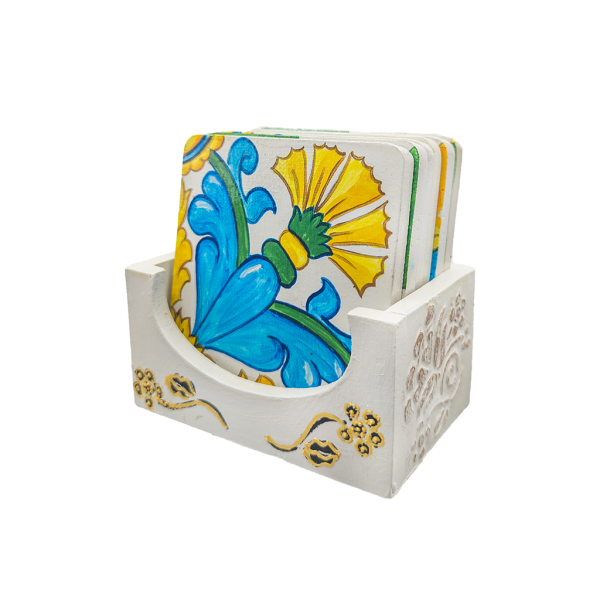 Sous verre avec leur support de rangement