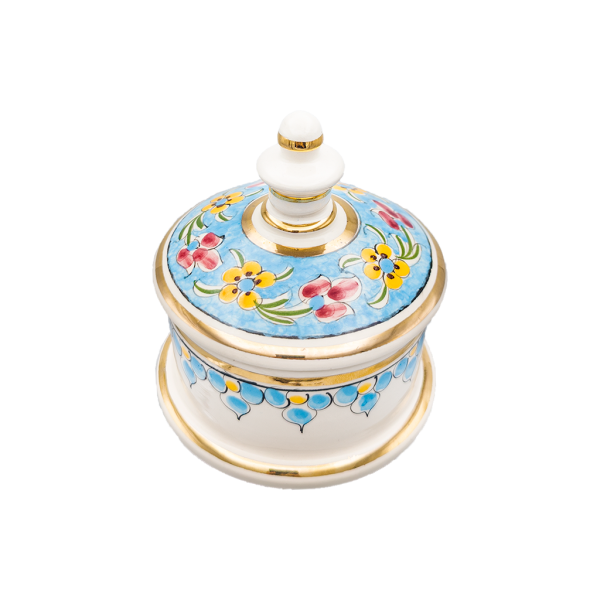 Petite boîte à bijoux mauresque en céramique