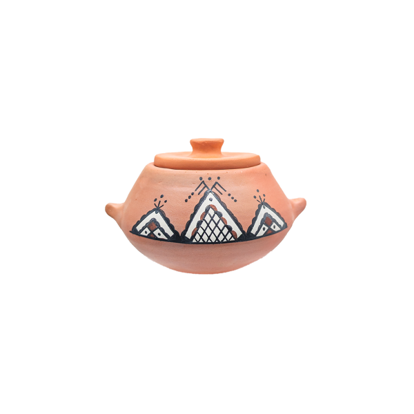 Petite poterie traditionnelle kabyle en terre cuite