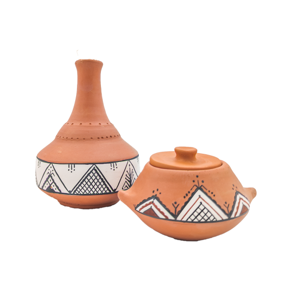 Duo de petites poteries kabyles brutes