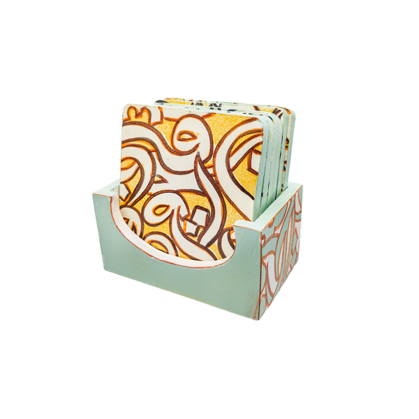 Sous verre calligraphie avec leur support