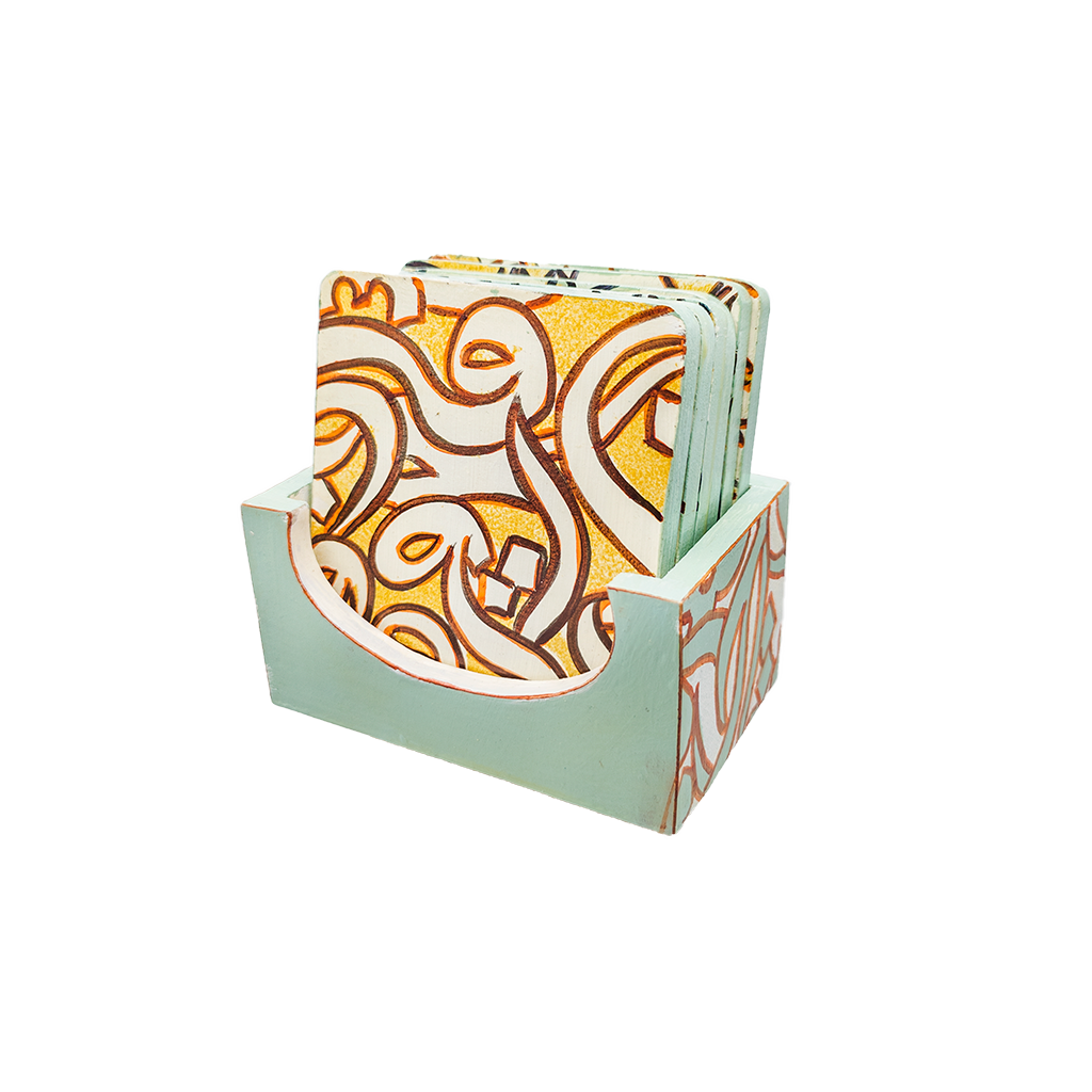 Sous verre calligraphie avec leur support