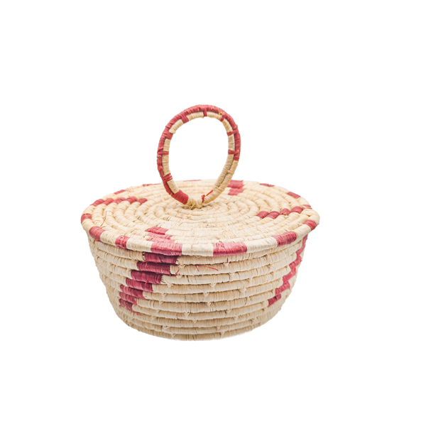 Boite de rangement en raphia