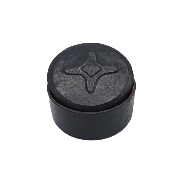 Boite de rangement en cuir