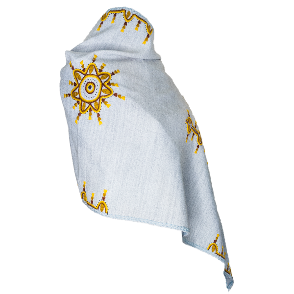 Echarpe brodée à la main